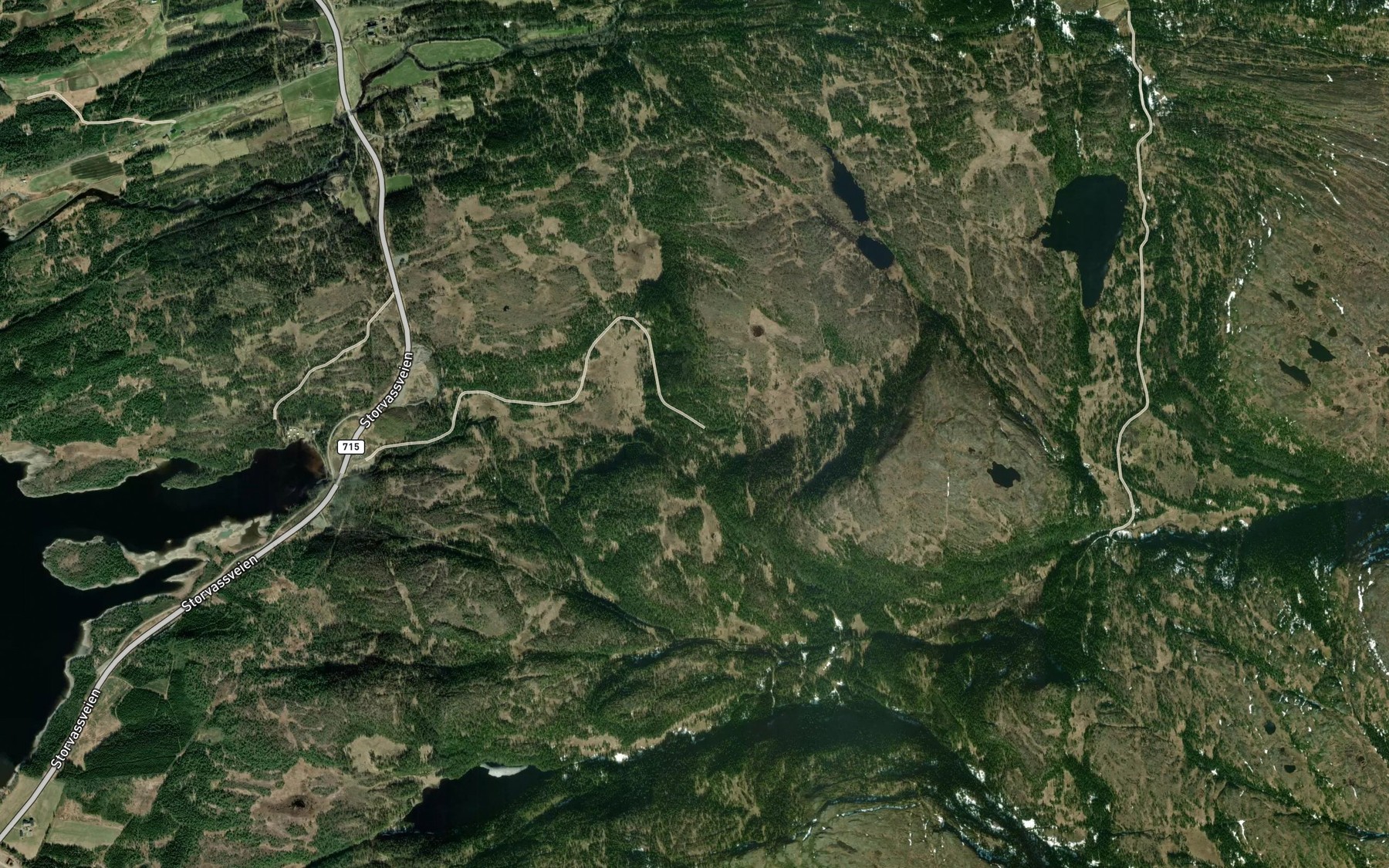 Satellite map of the Tranaheibekken
