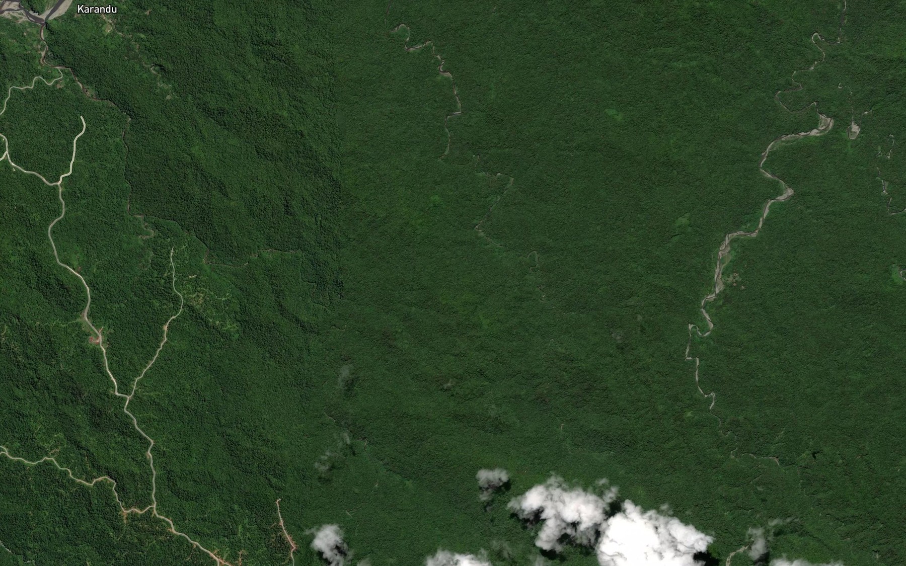 Satellite map of the Tofula Creek