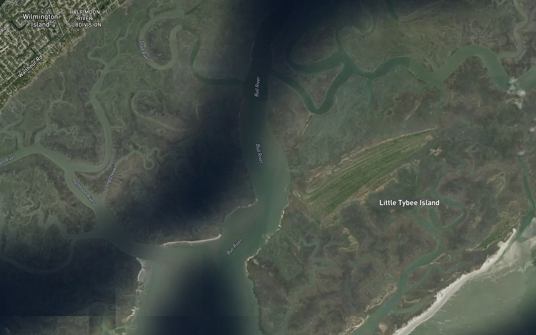 Satellite map of the Bull River
