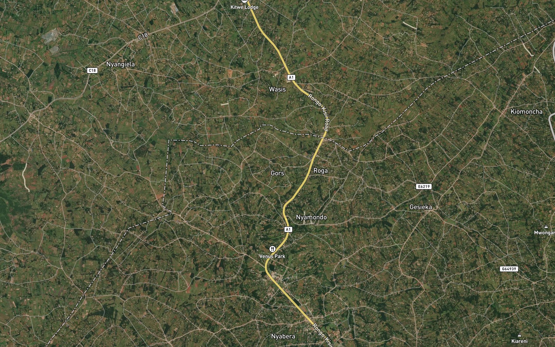Satellite map of the Sanda
