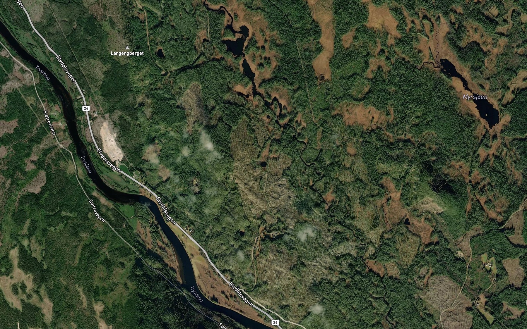 Satellite map of the Bergetjonna