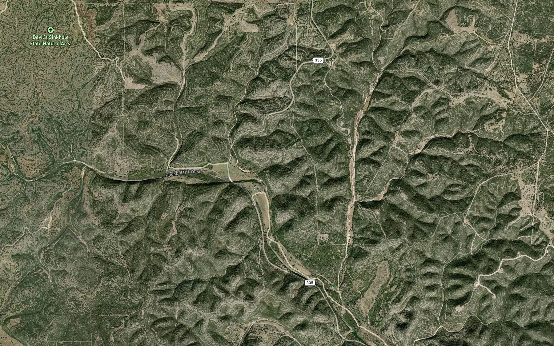 Satellite map of the Hackberry Springs