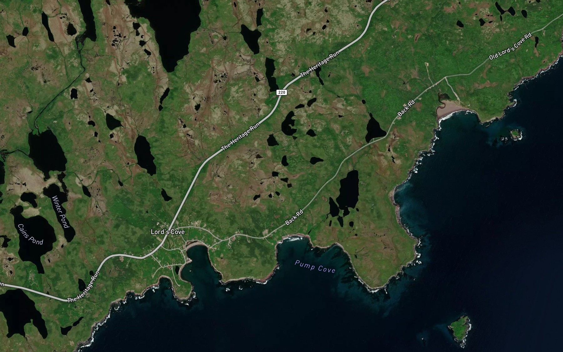 Satellite map of the Uncle Franks Pond