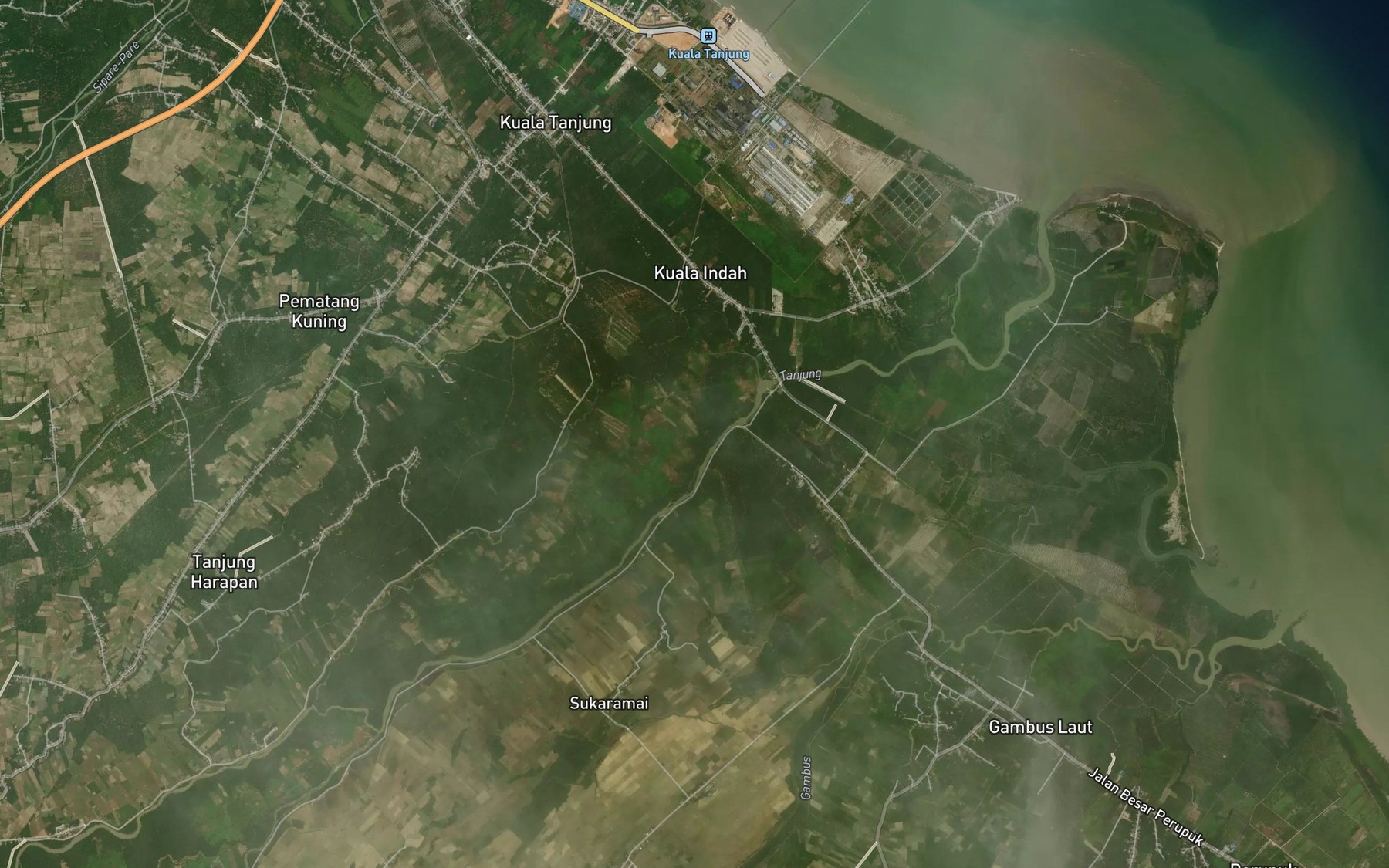 Satellite map of the Sungai Torusan