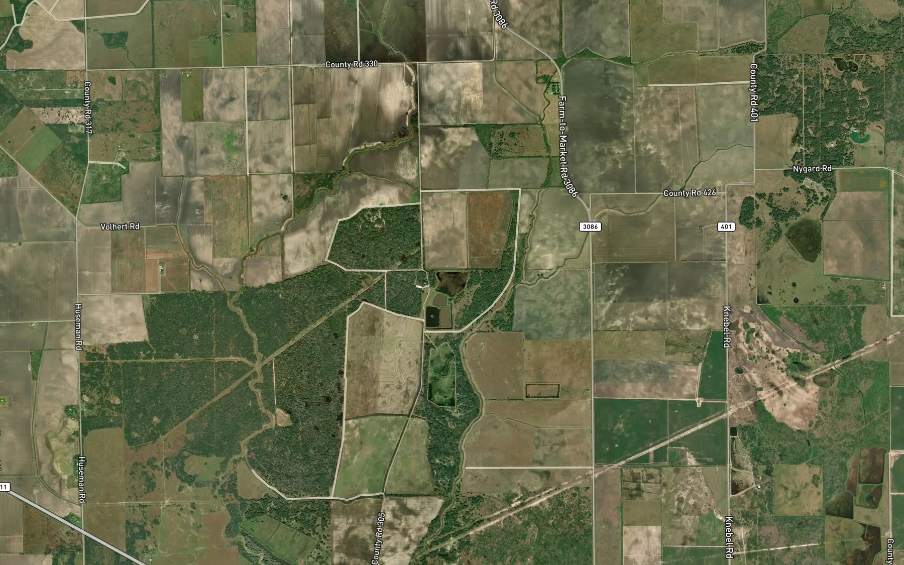 Satellite map of the Reservoir Number 4