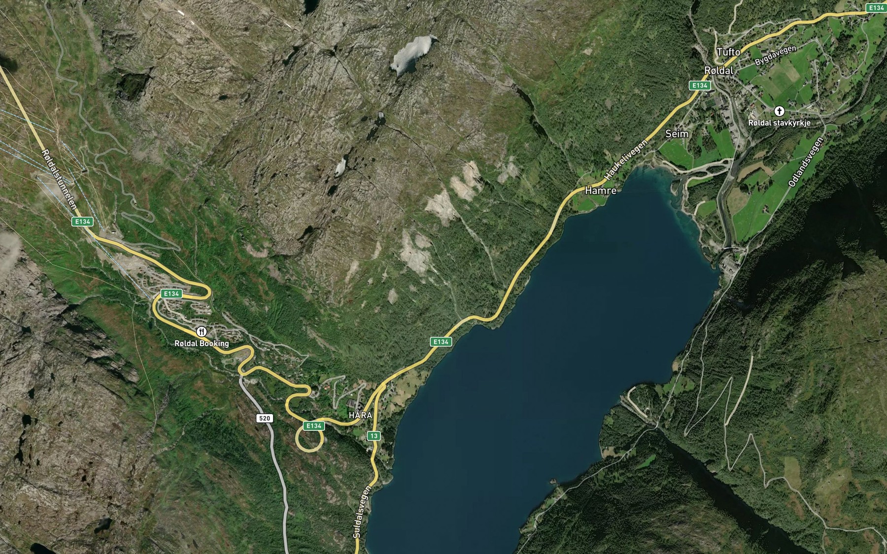 Satellite map of the Haranesbekk