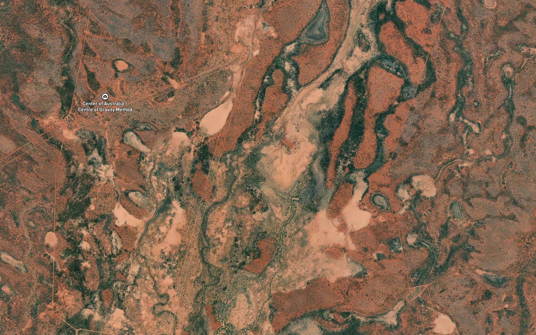 Satellite map of the Derwent Creek