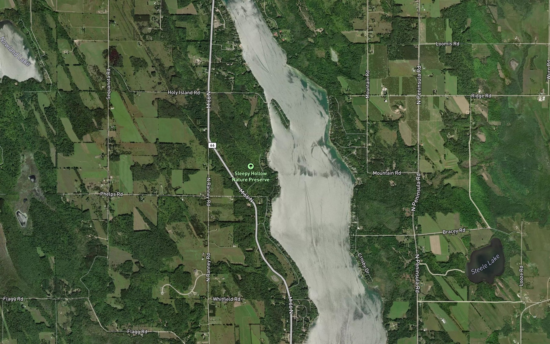 Satellite map of the Sear Creek