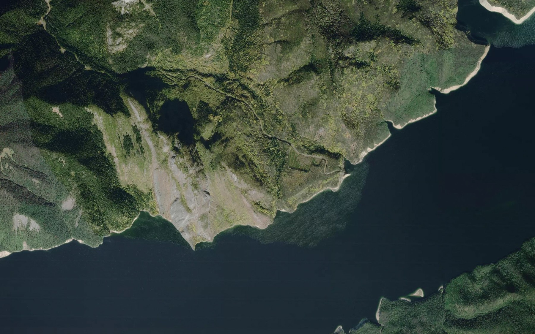 Satellite map of the Ursula Creek