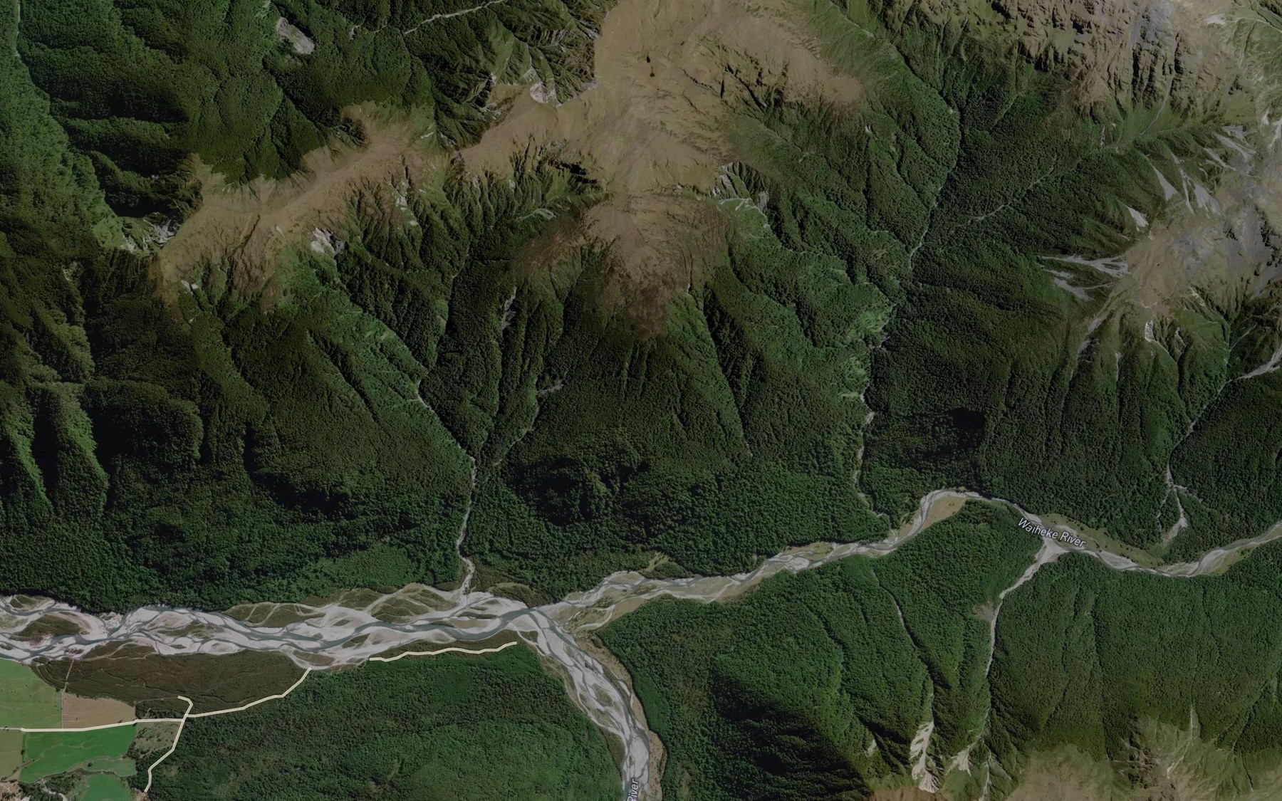 Satellite map of the Slaty Creek