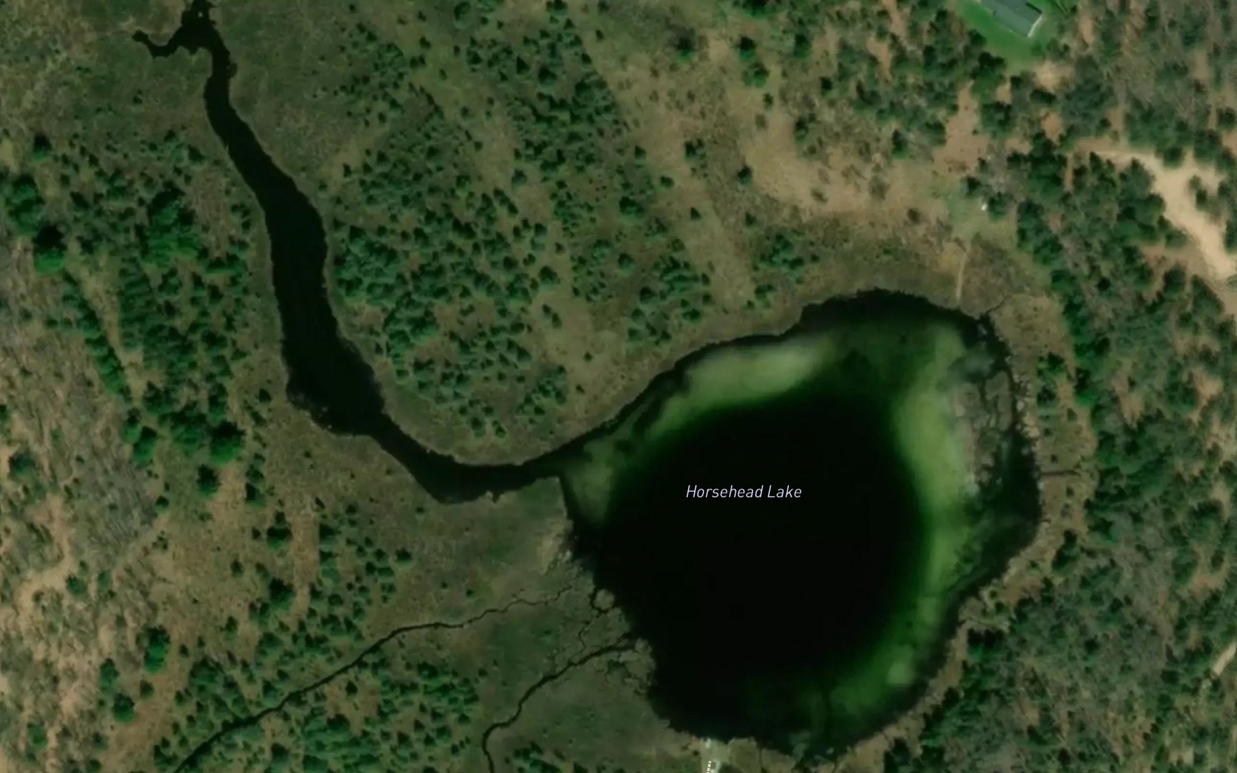 Satellite map of the Horsehead Lake