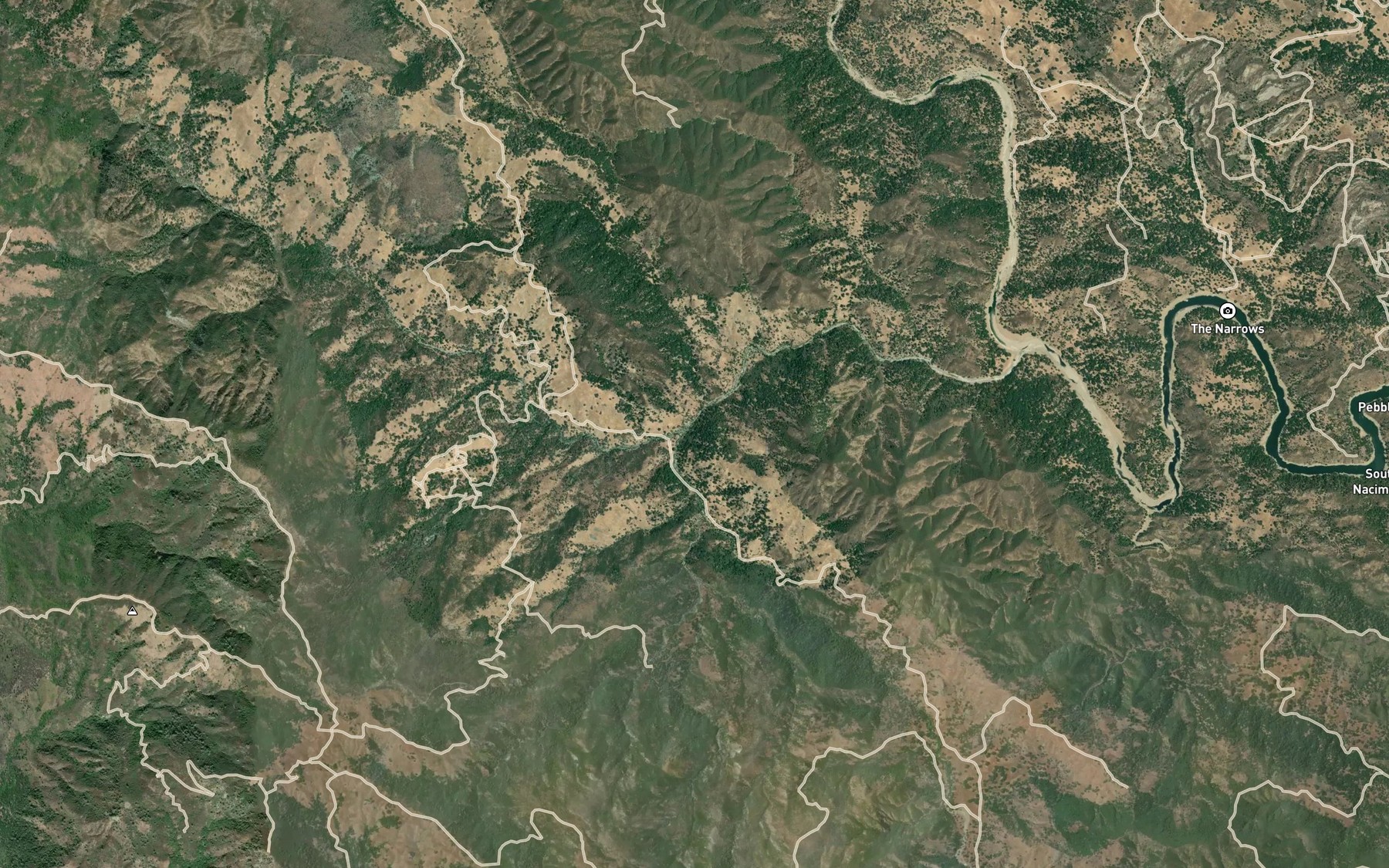 Satellite map of the Tobacco Creek