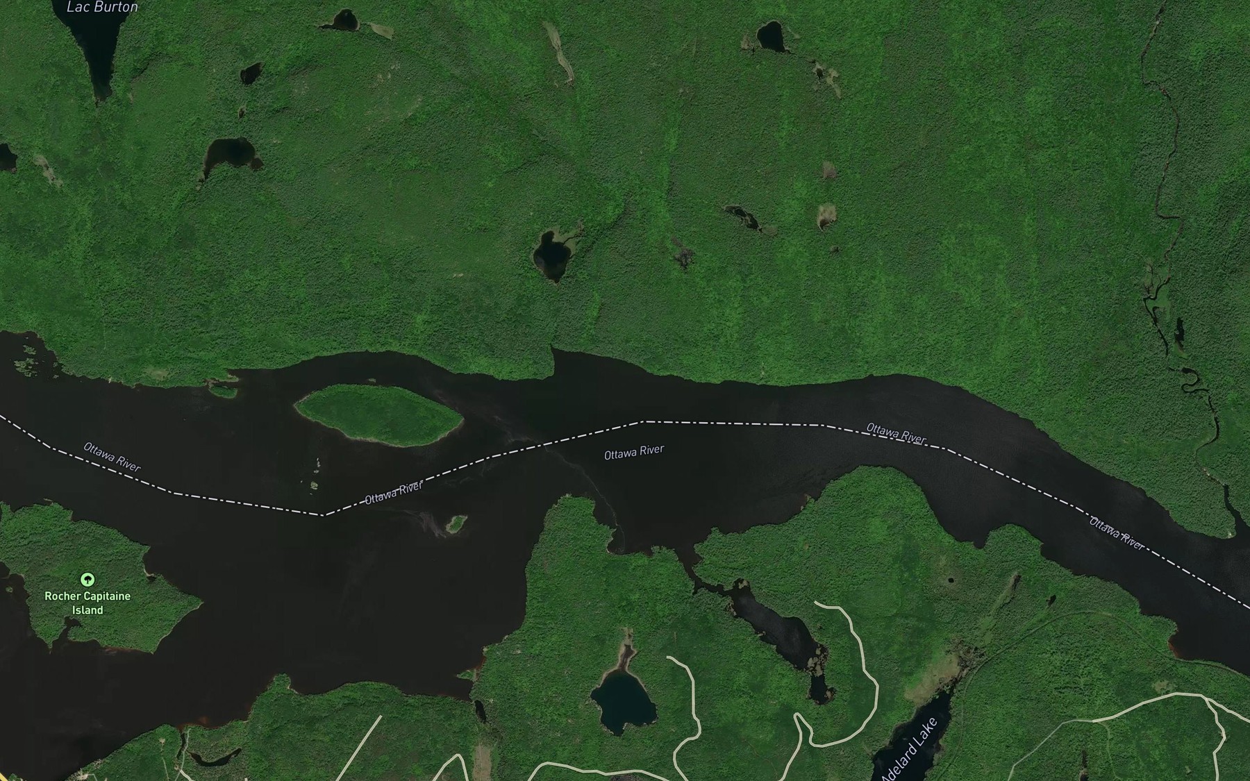 Satellite map of the Maraboo Creek