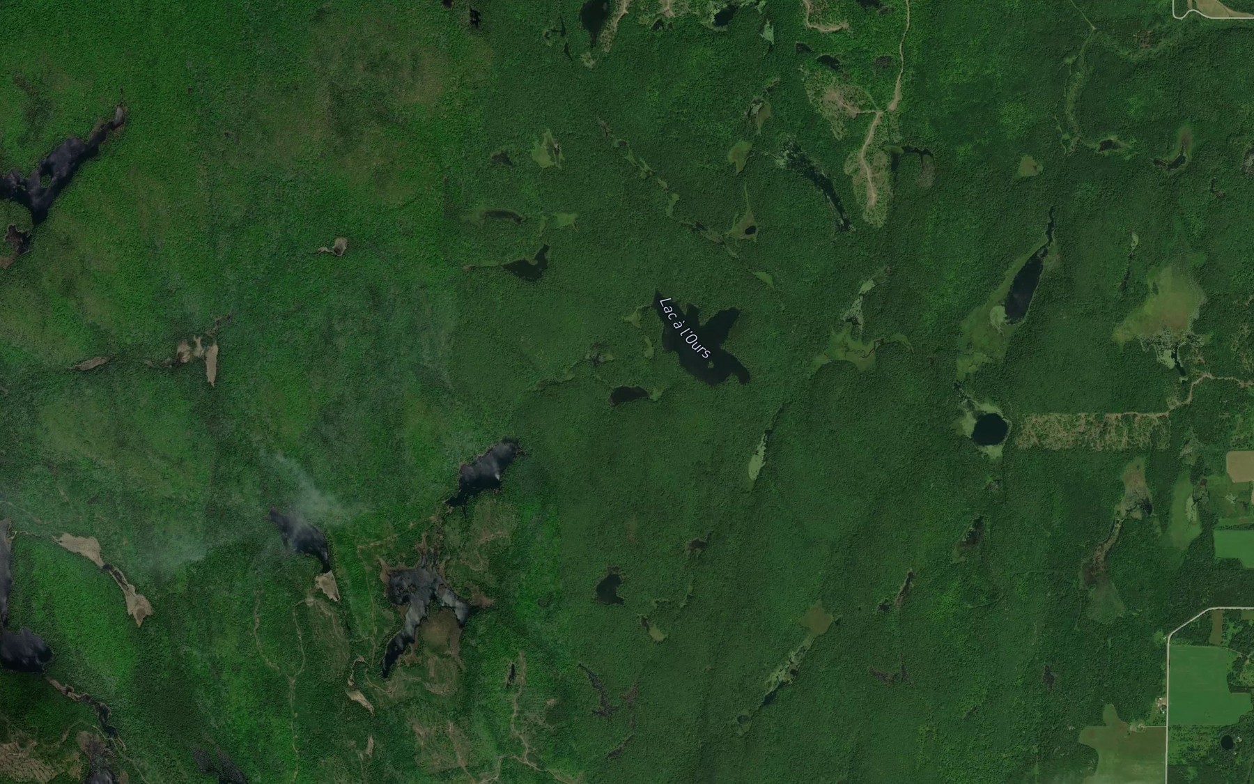 Satellite map of the Petit lac a l'Ours