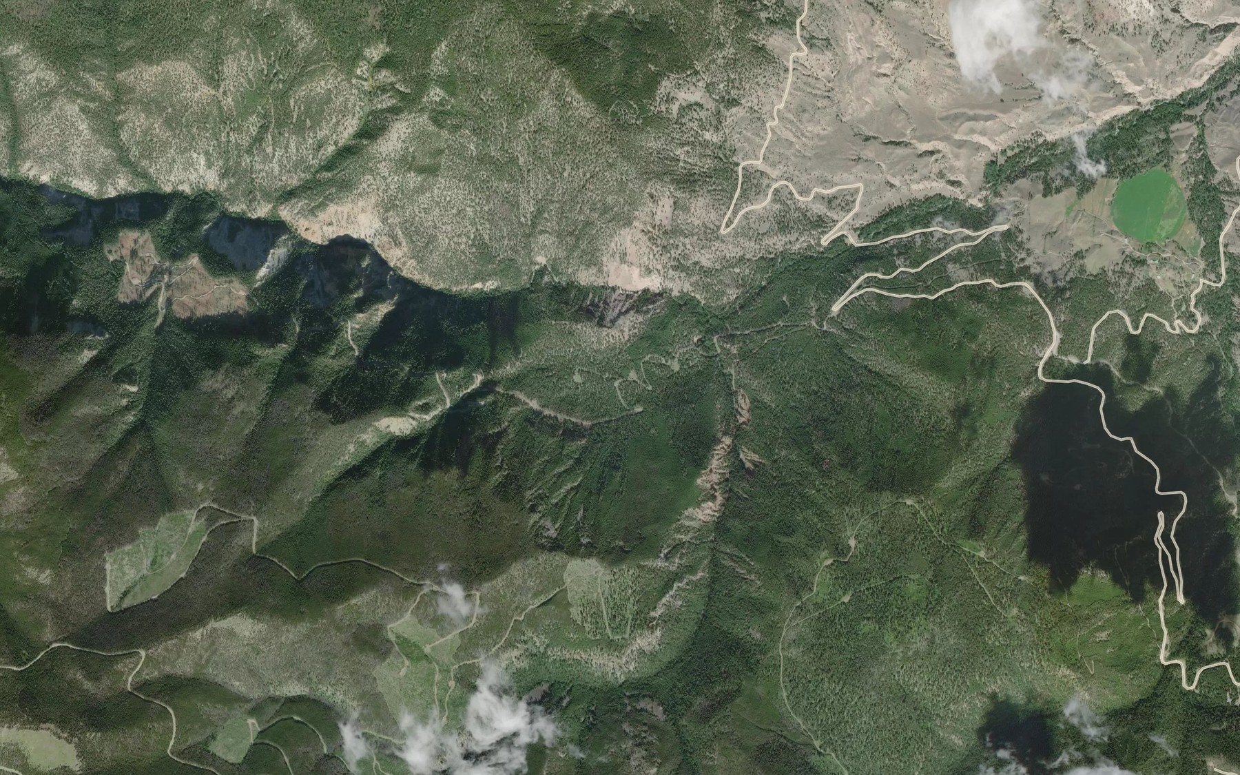 Satellite map of the Madson Creek