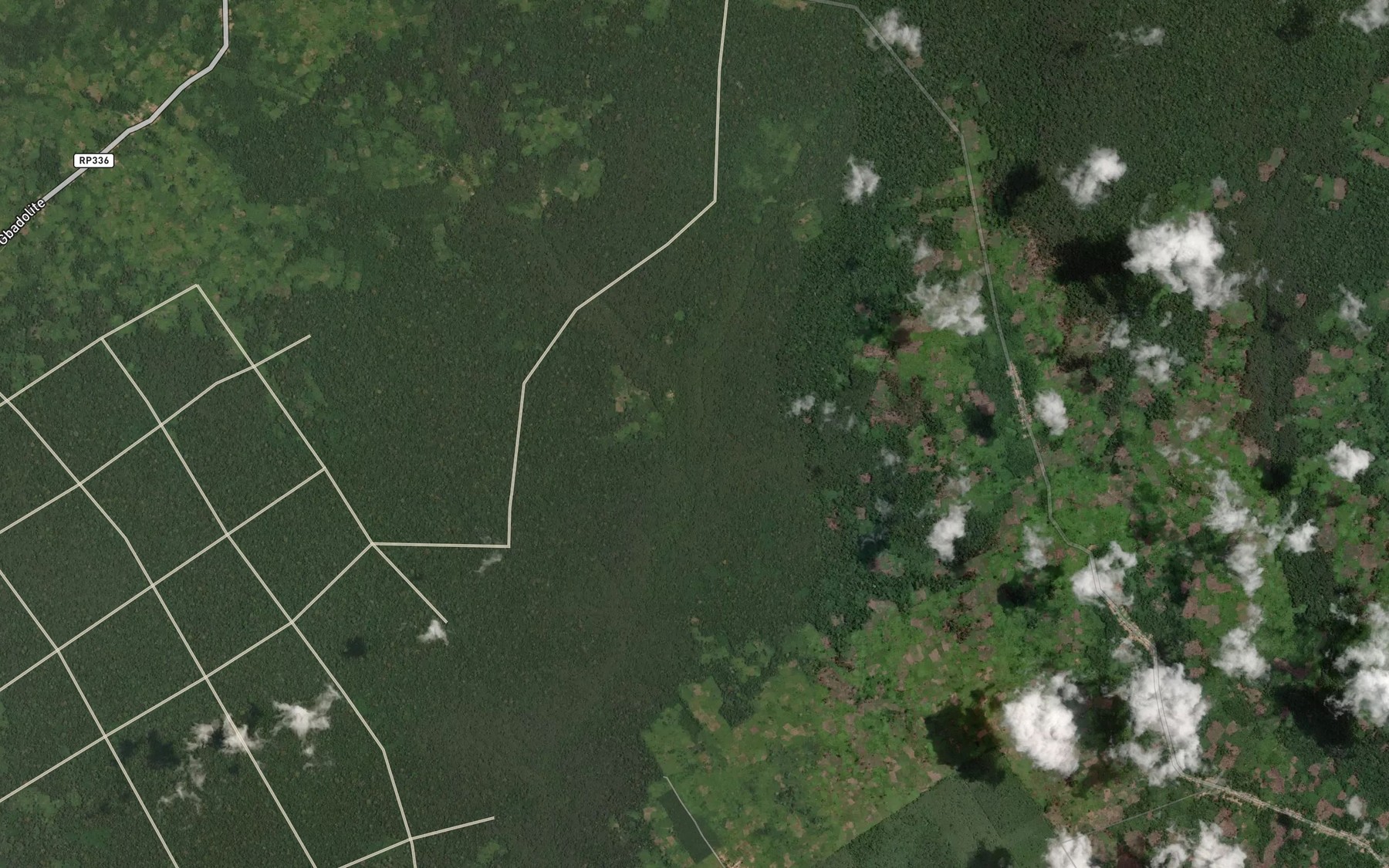 Satellite map of the Mpese-Batu