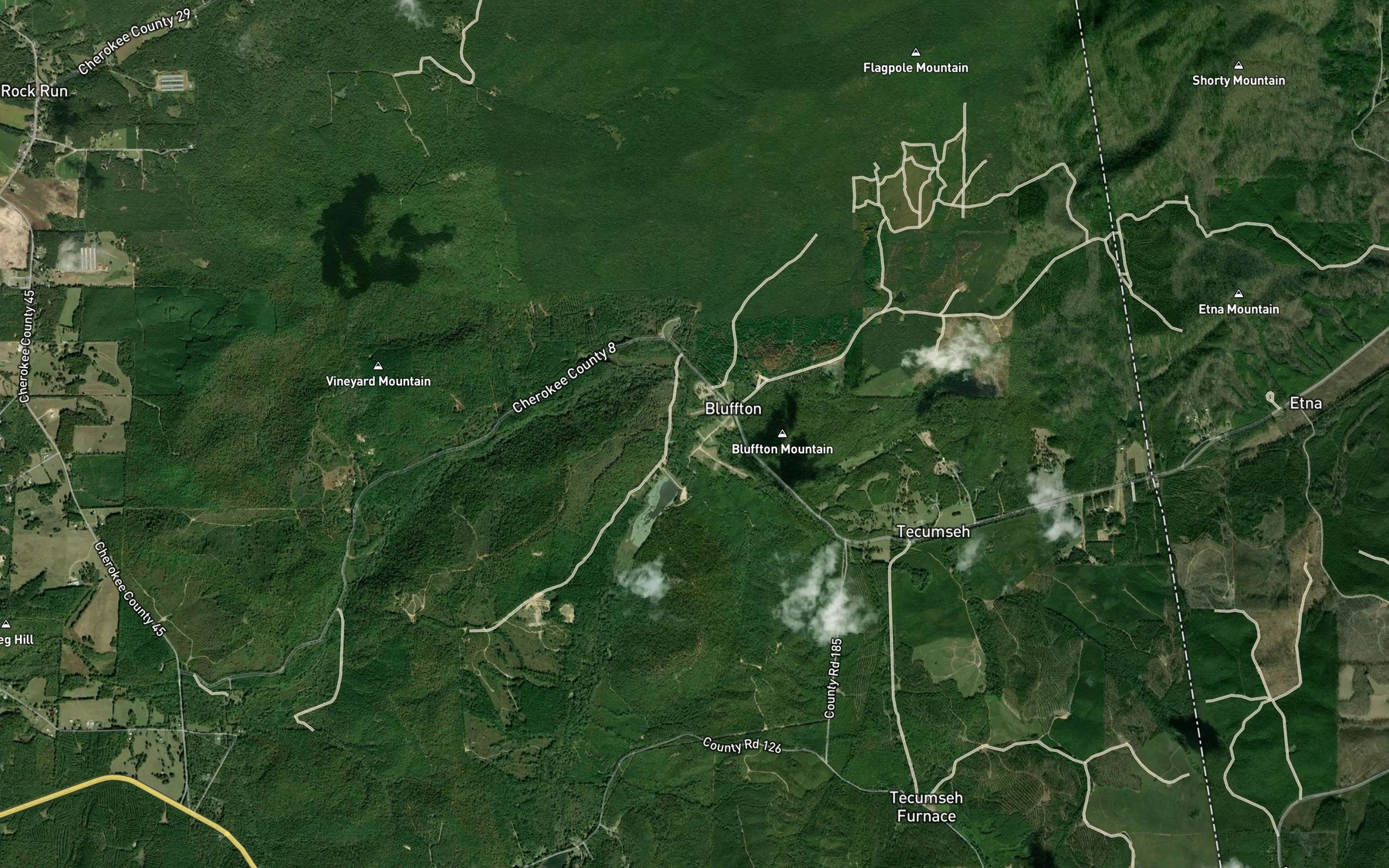 Satellite map of the Sal Brown Branch