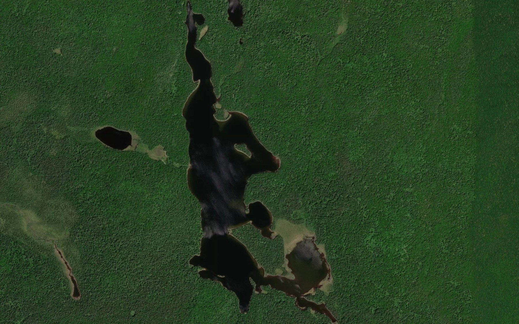 Satellite map of the East Wakami Lake