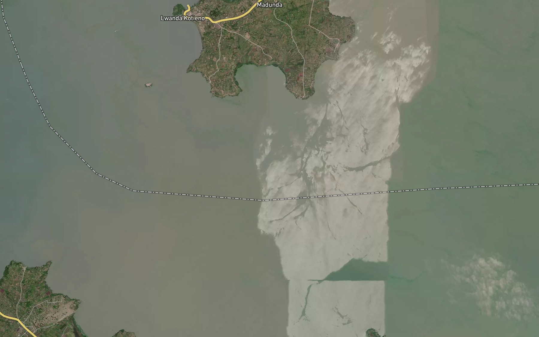Satellite map of the Gull Shoal