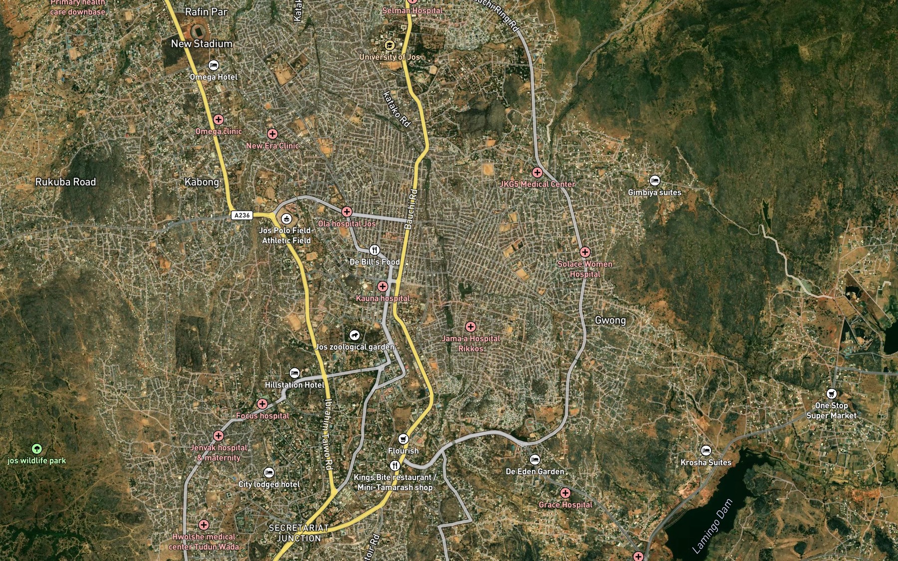 Satellite map of the Rafin Sainyi