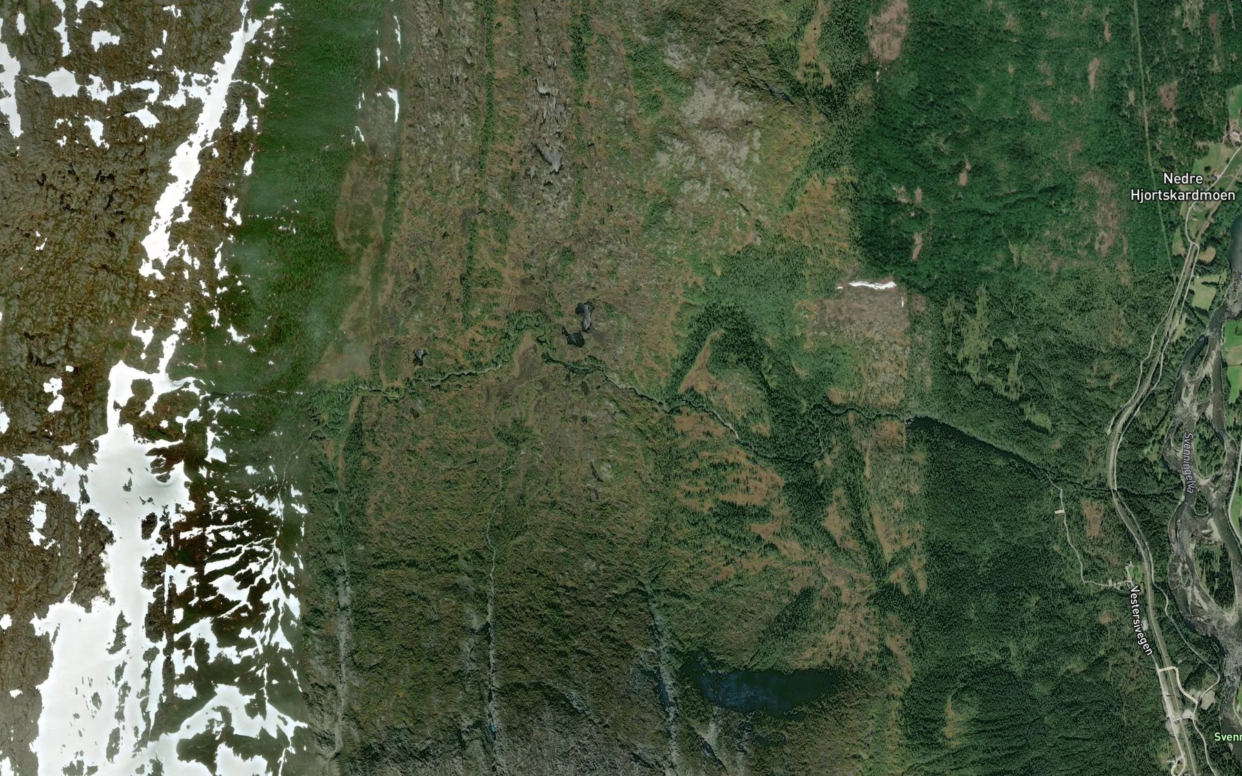 Satellite map of the Blafjellelva