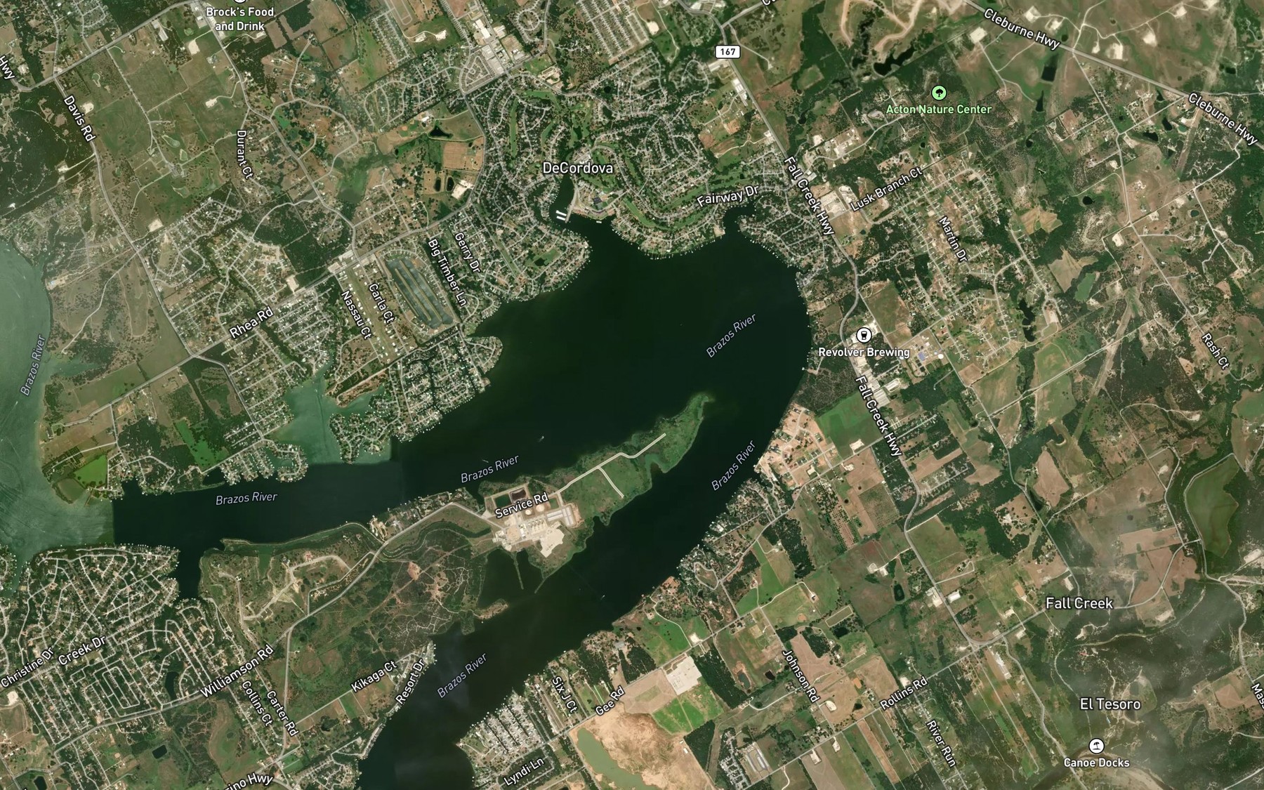 Satellite map of the Walnut Creek
