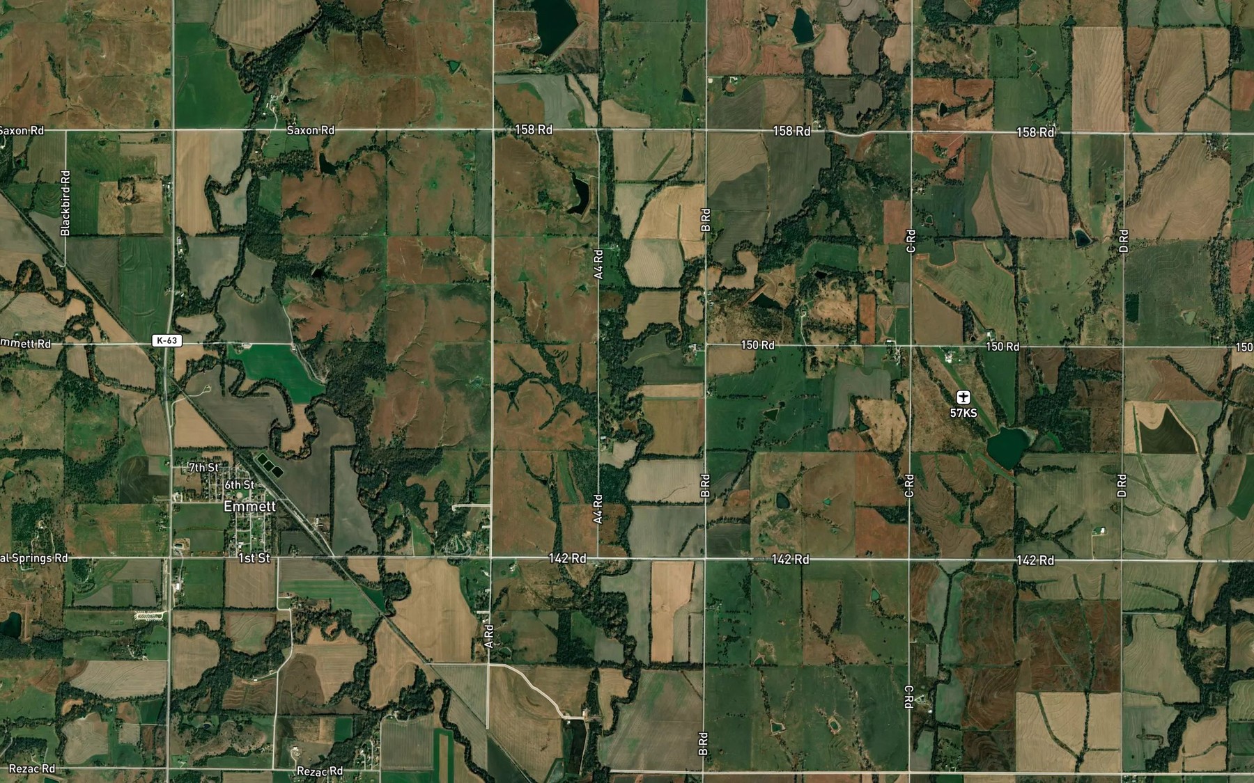 Satellite map of the Long Branch