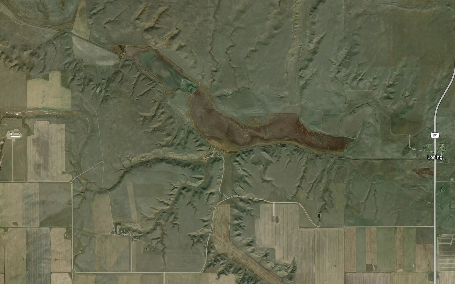 Satellite map of the Martin Lake