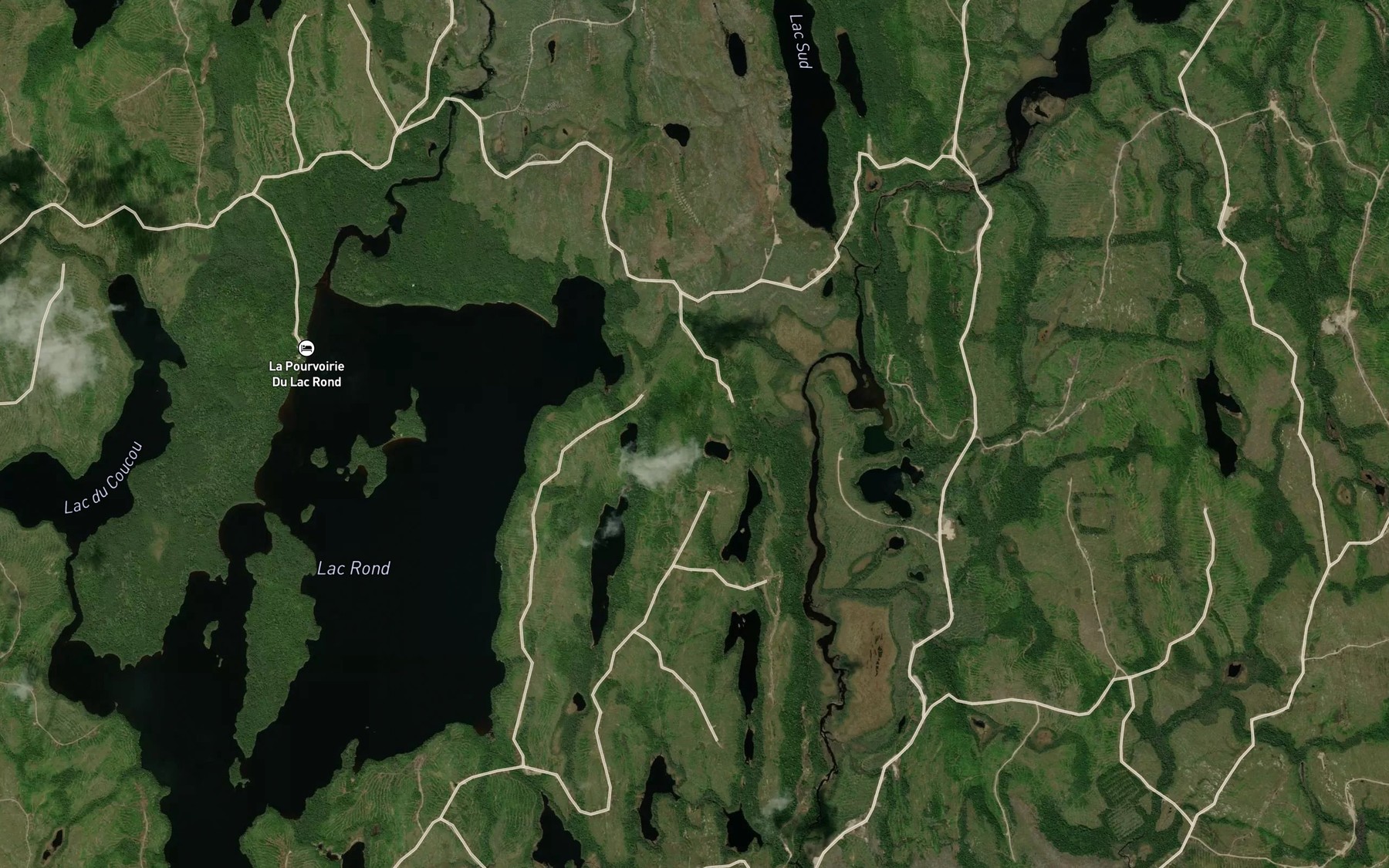 Satellite map of the Lac de l'Aigrette