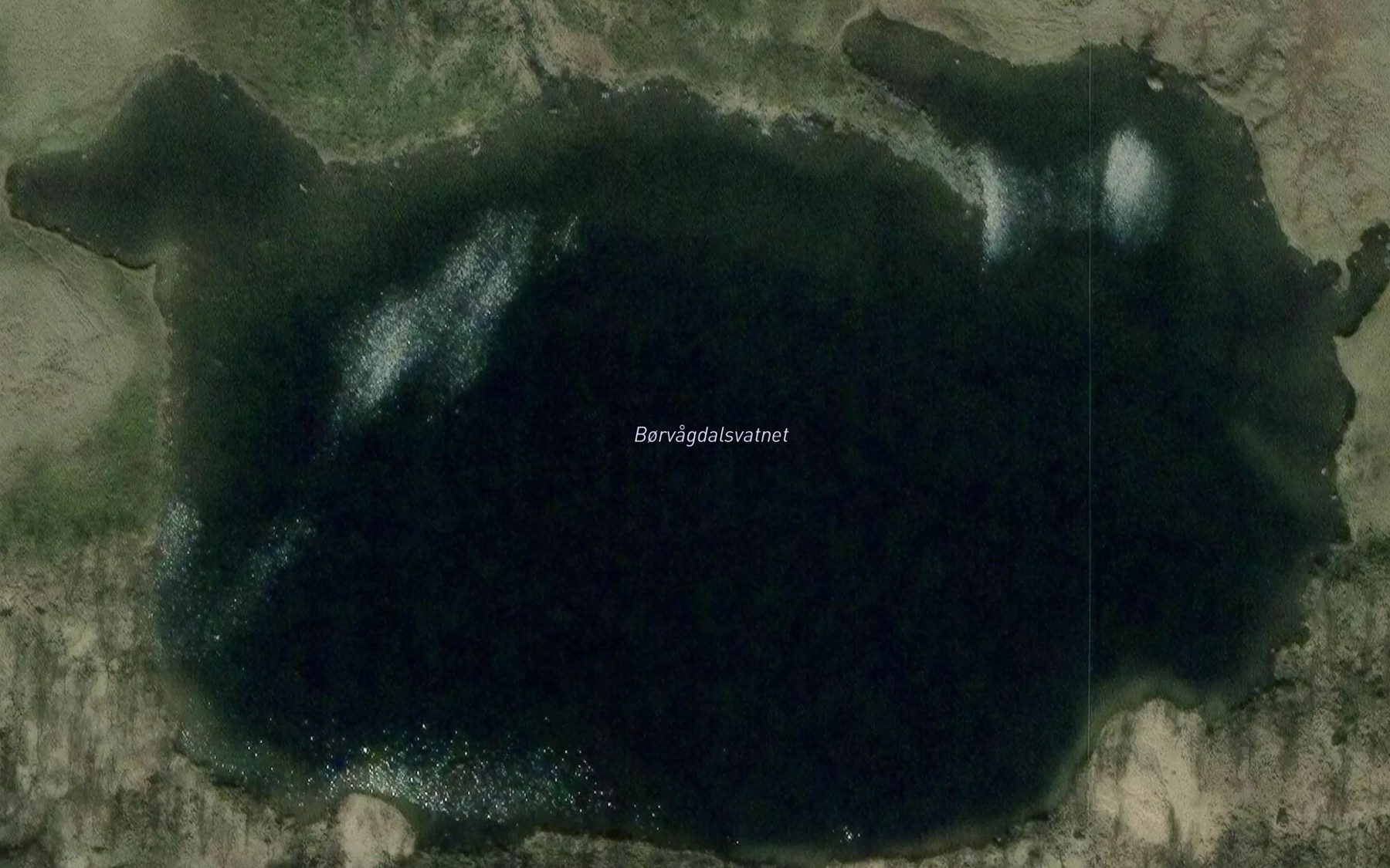 Satellite map of the Borvagdalsvatnet