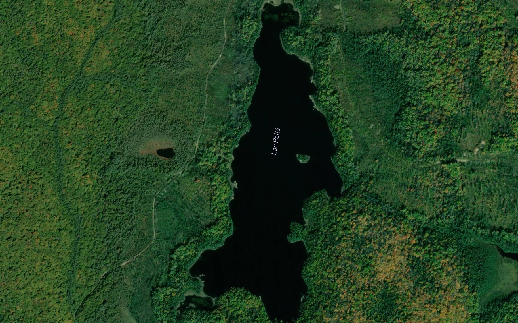 Satellite map of the Lac Pelle