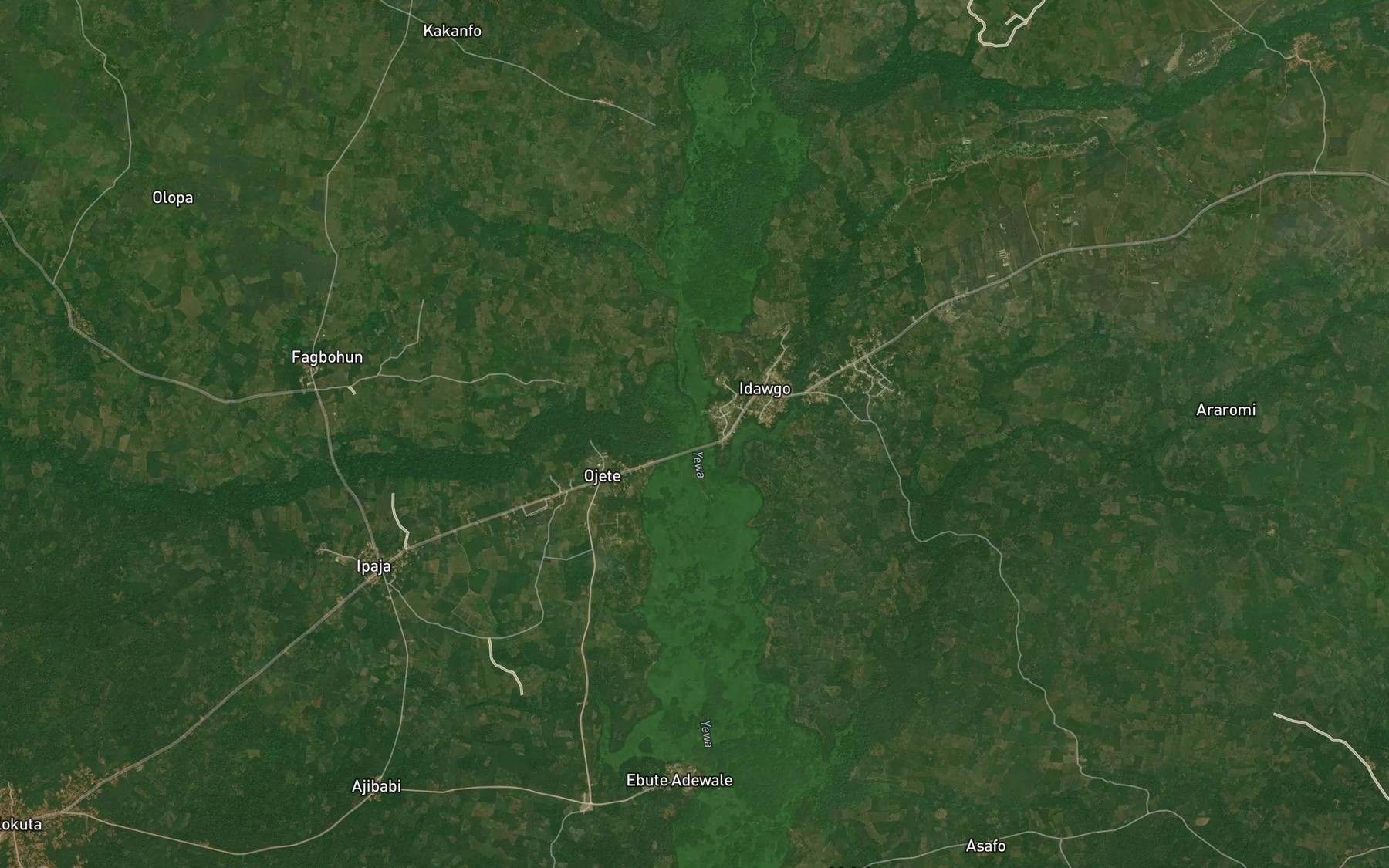 Satellite map of the River Igbun