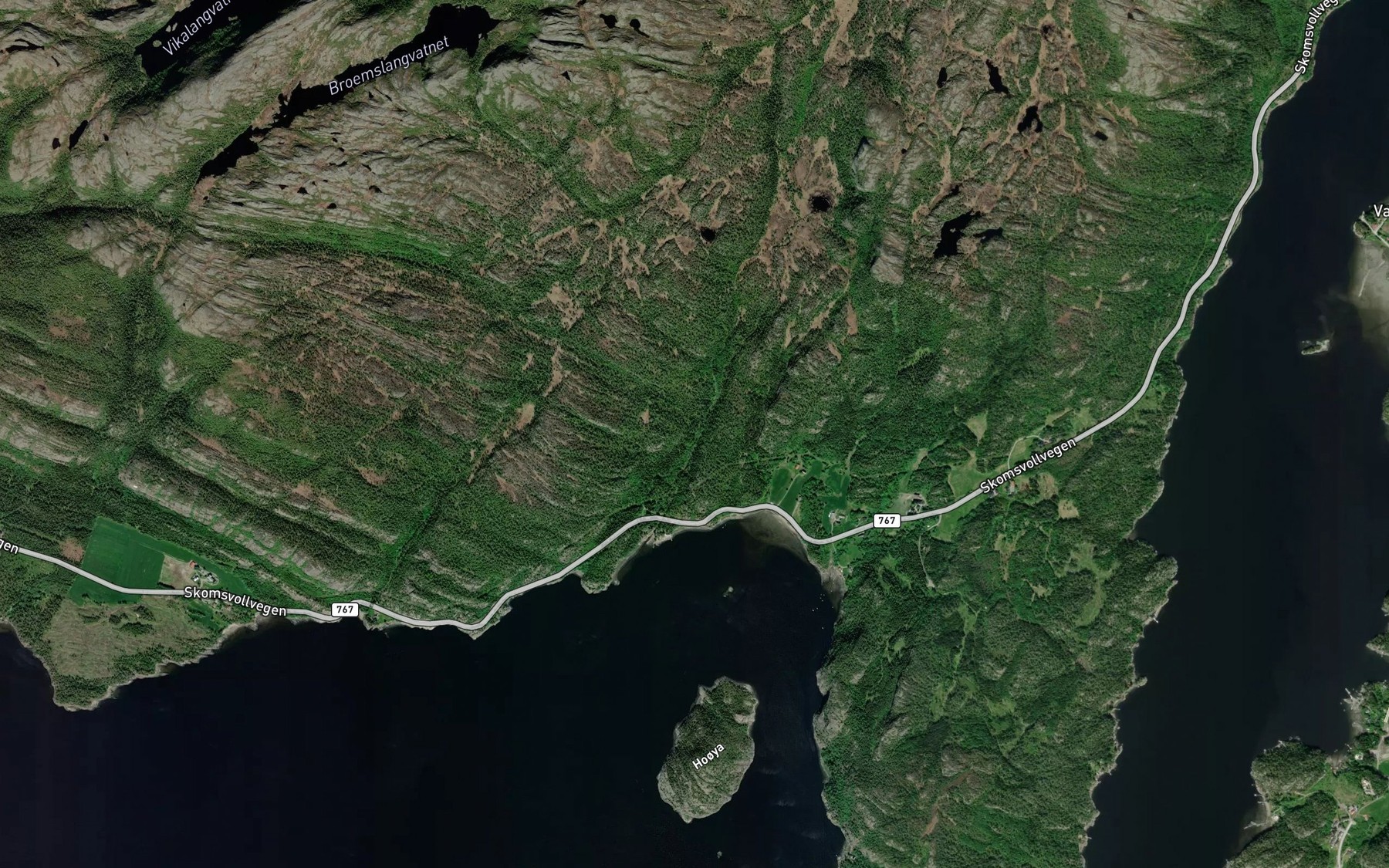 Satellite map of the Saeterelva