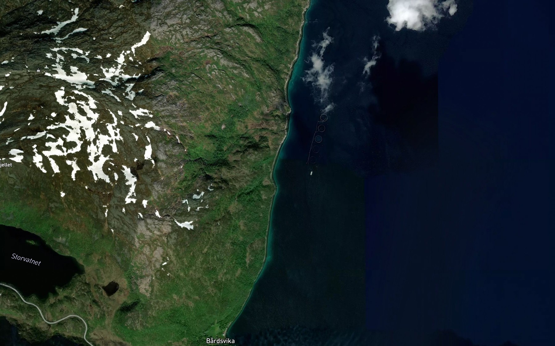 Satellite map of the Skjervika