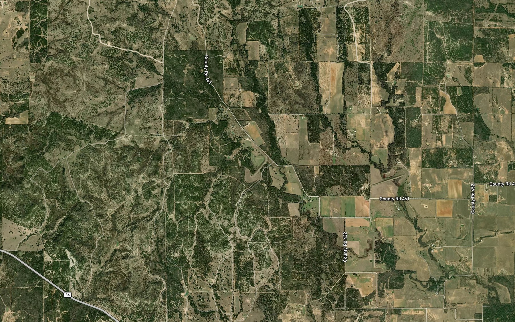 Satellite map of the Soil Conservation Service Site 1a Reservoir