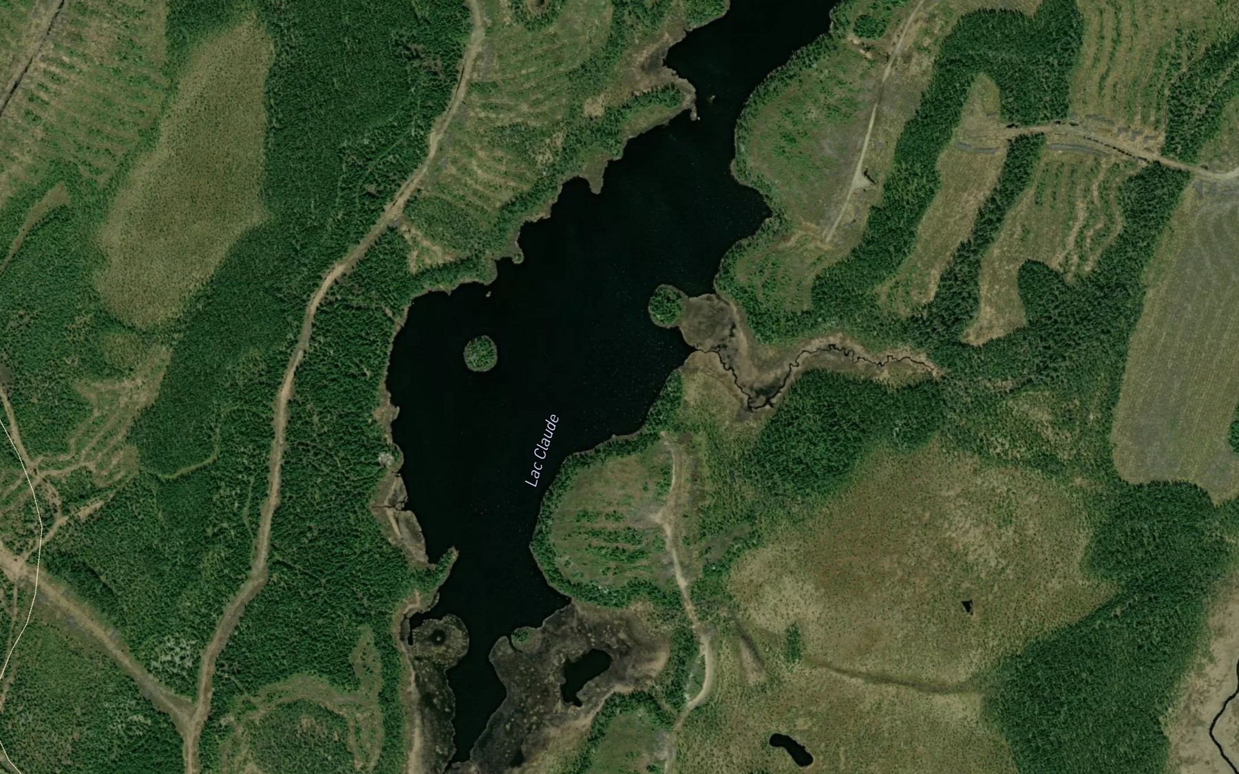 Satellite map of the Lac Claude
