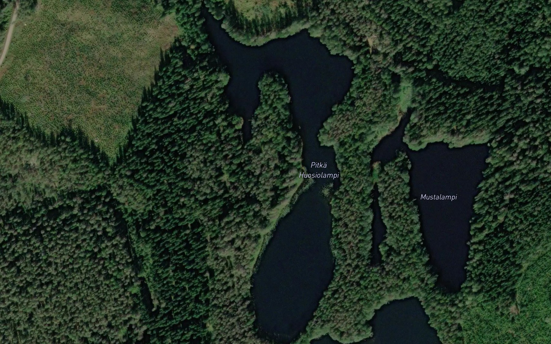 Satellite map of the Pitka Huosiolampi