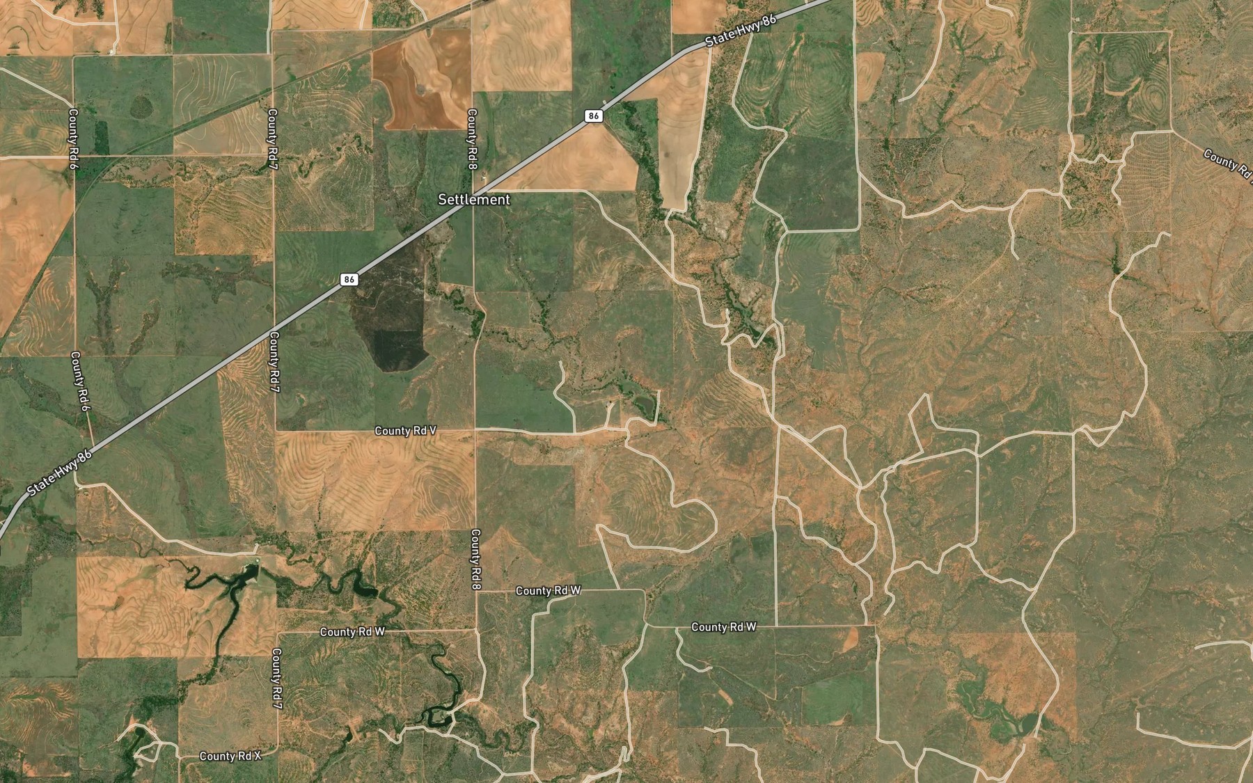 Satellite map of the Chamberlain Lake