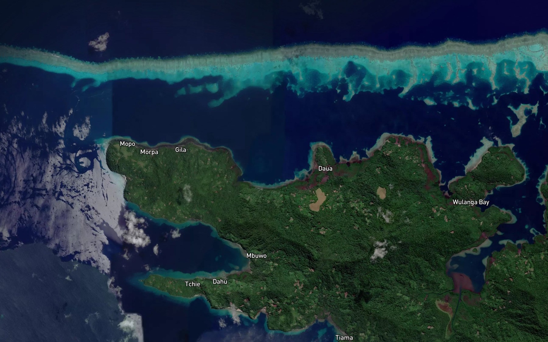 Satellite map of the Gagwelle Bay