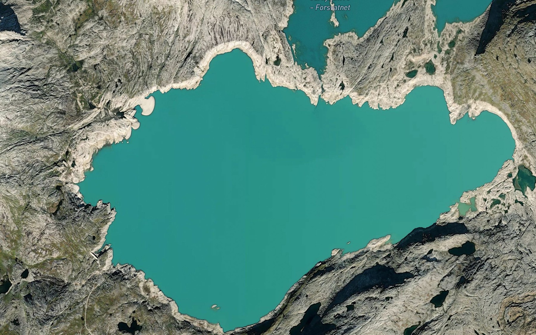Satellite map of the Gornejavri