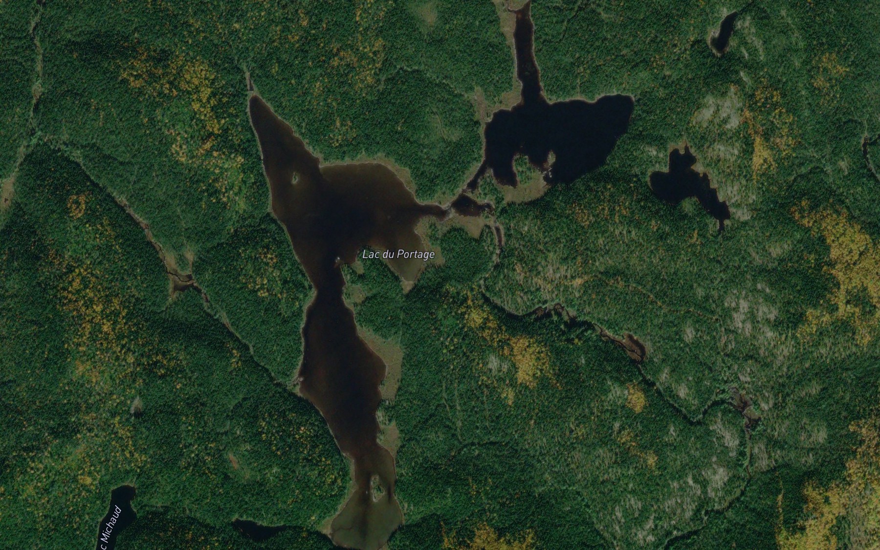 Satellite map of the Lac du Portage