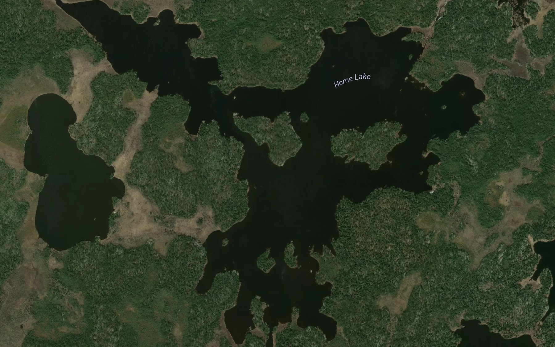 Satellite map of the Home Lake