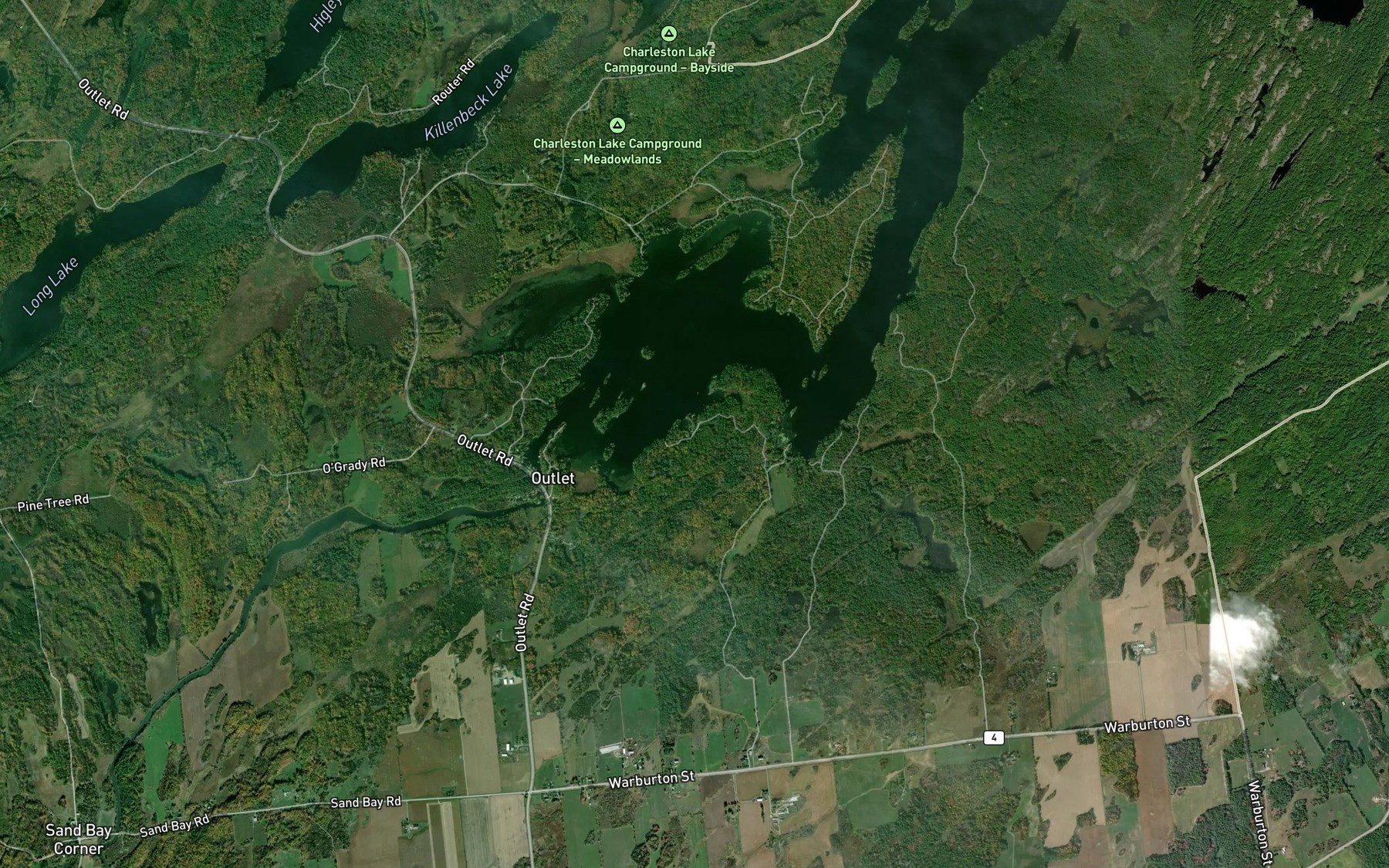 Satellite map of the Southern Water