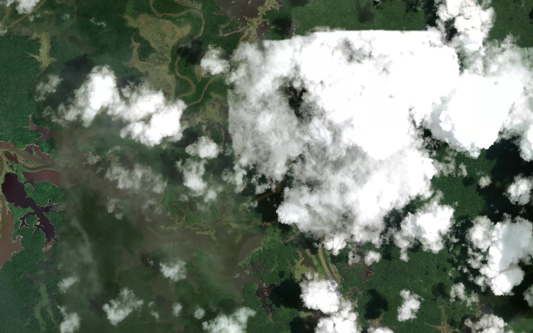 Satellite map of the Samaki Creek