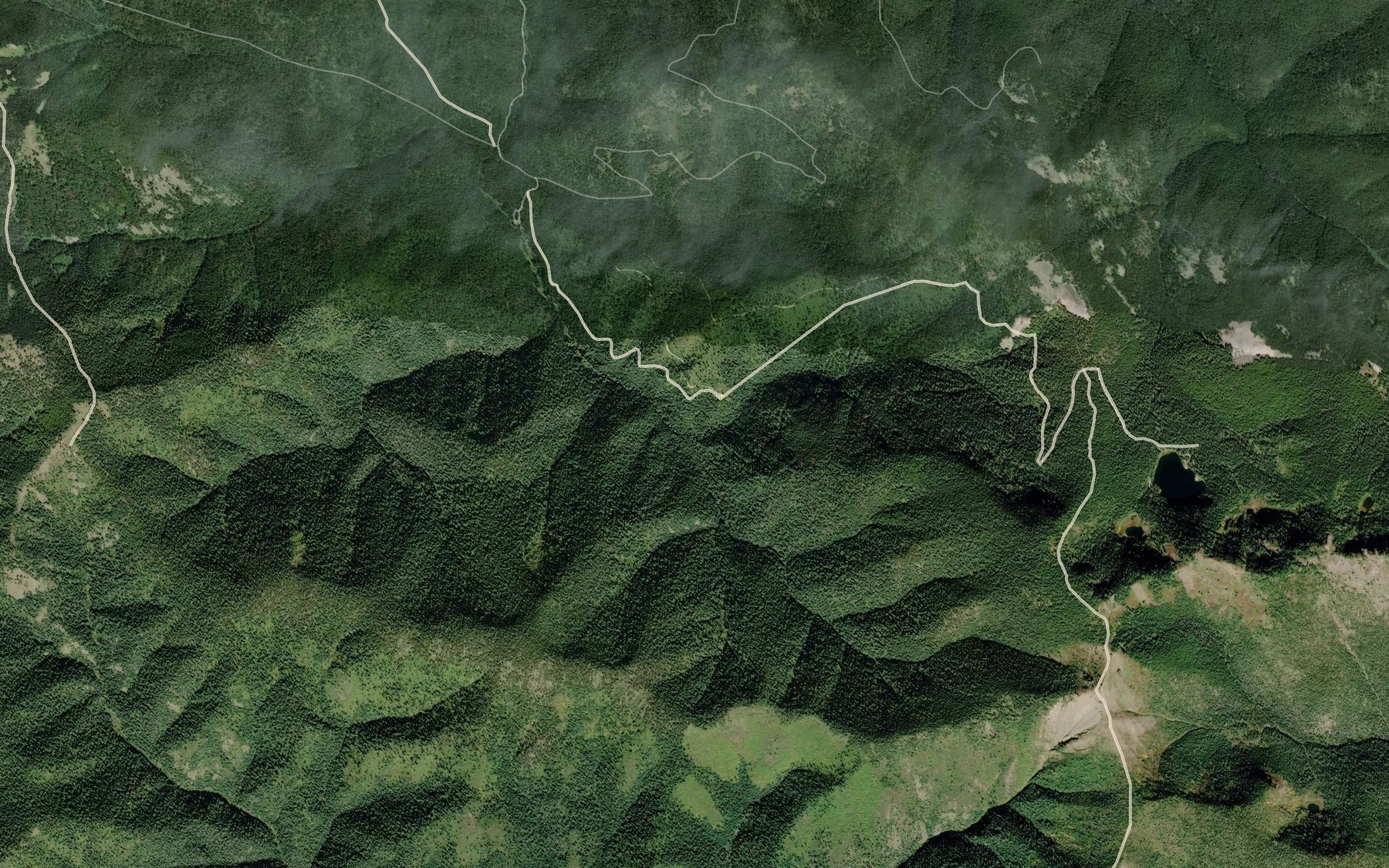 Satellite map of the Pen Creek