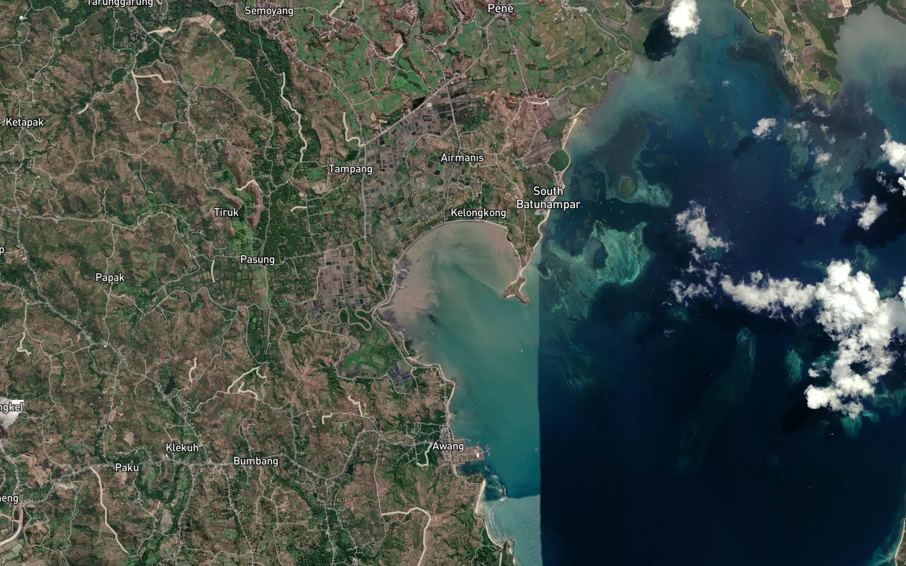 Satellite map of the Teluk Kelongkong