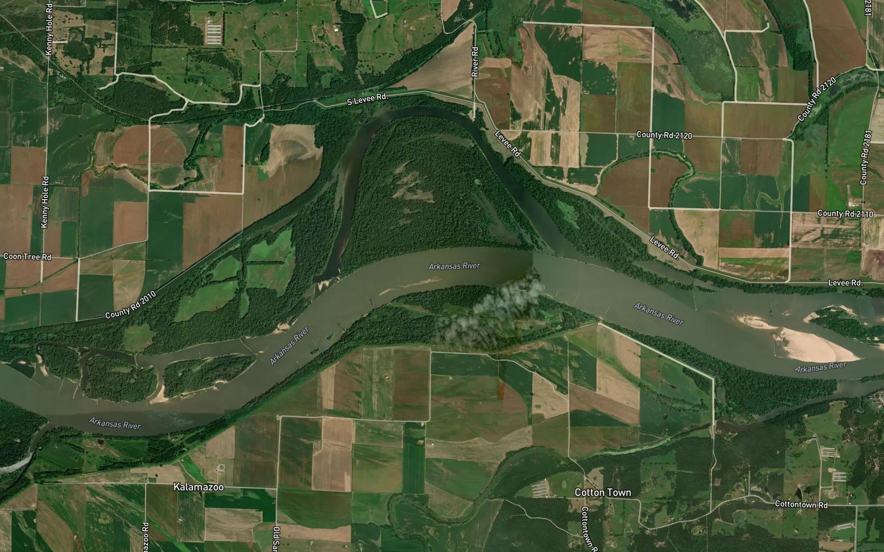 Satellite map of the McLean Bottom Cutoff