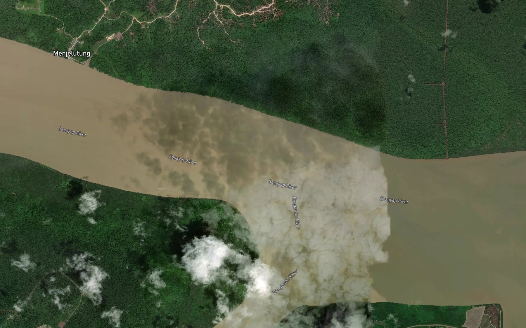 Satellite map of the Sungai Sesayap