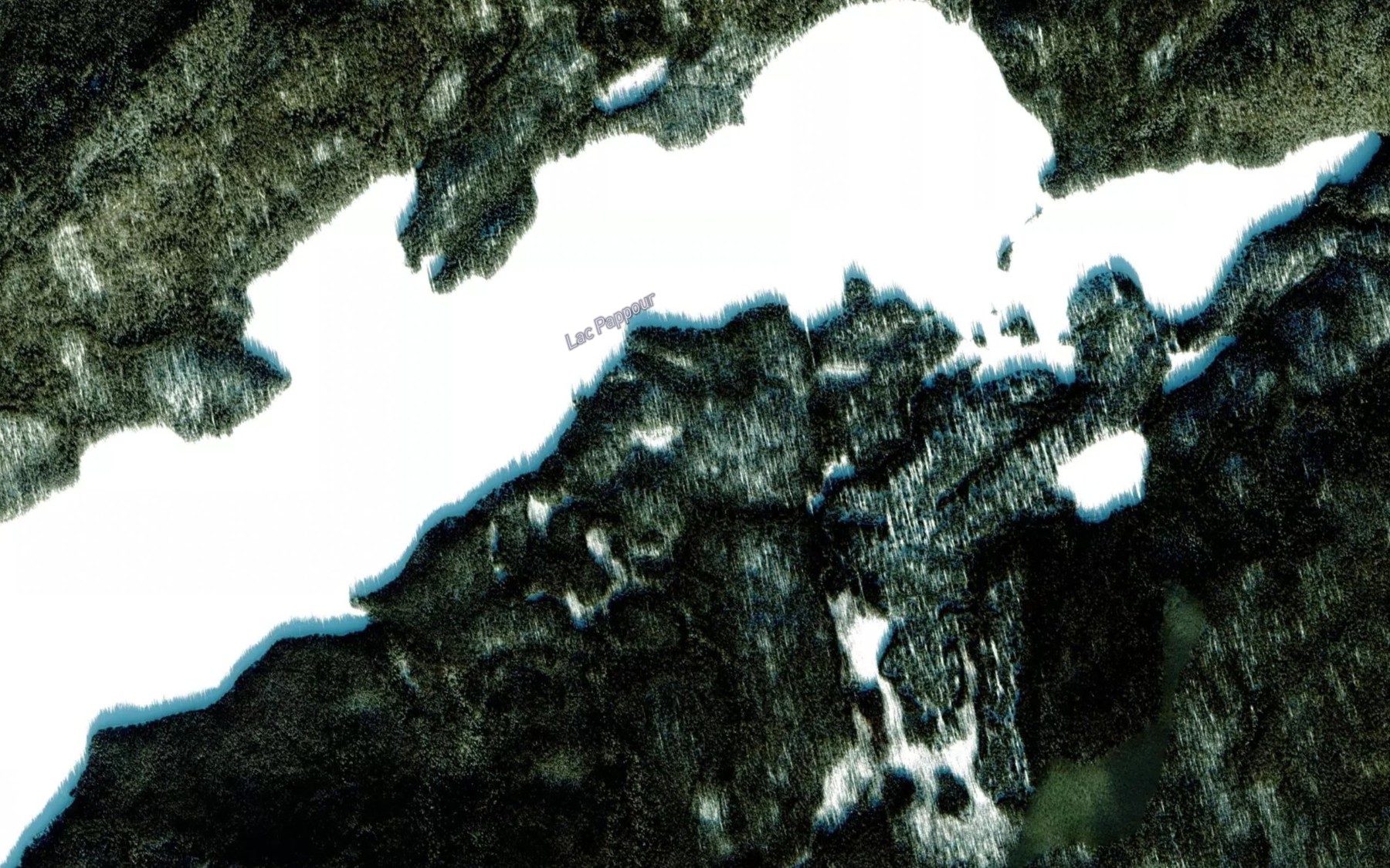 Satellite map of the Lac Pappour