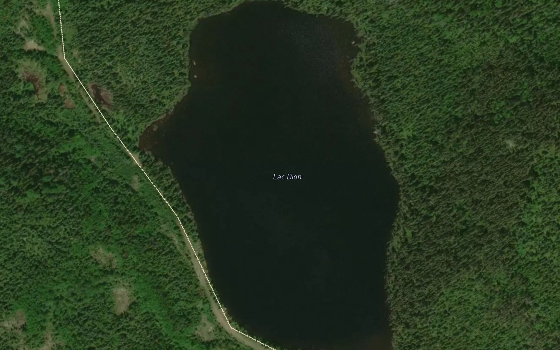 Satellite map of the Lac Dion